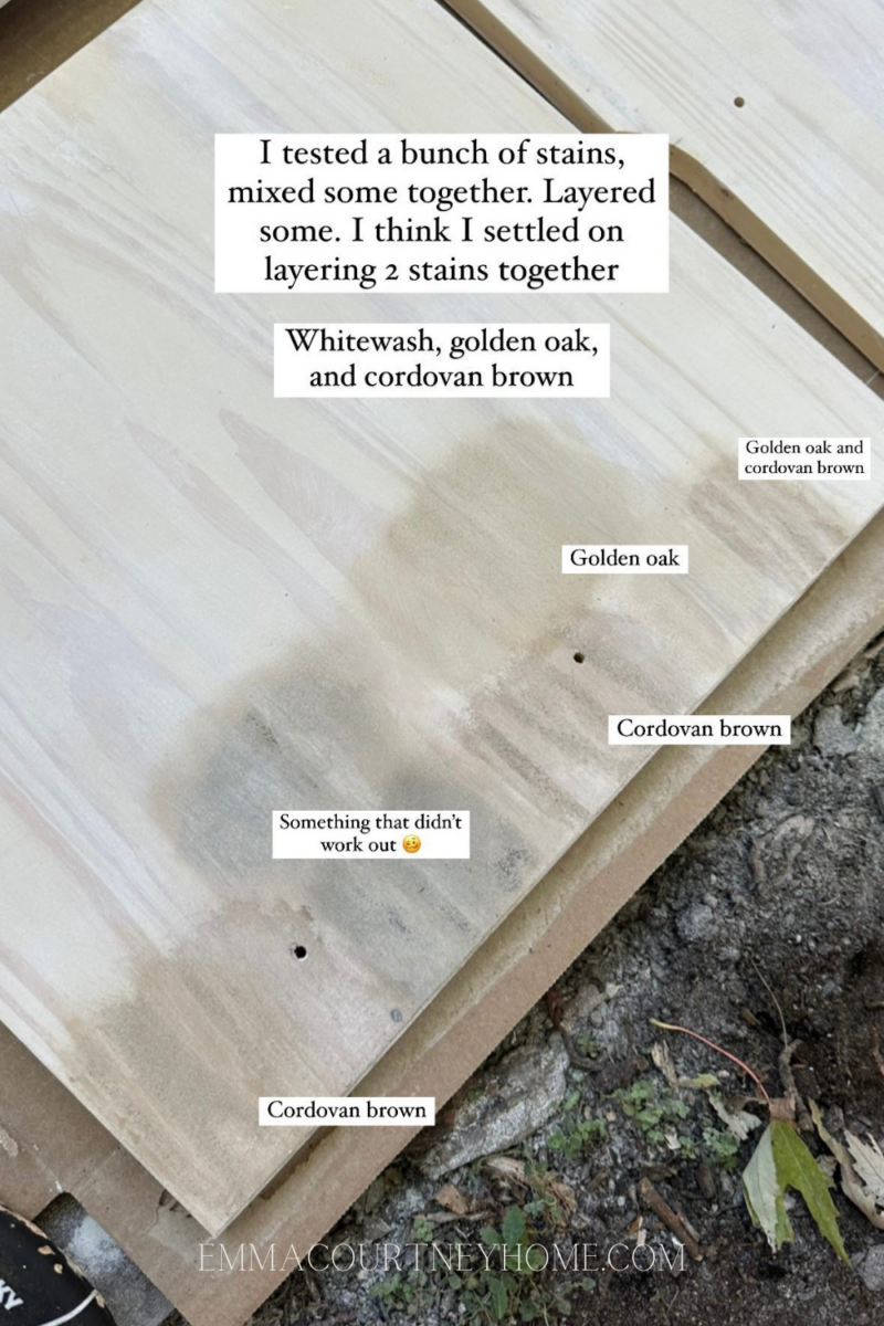 How to Stain and Sand Hemnes TV Bench | Emma Courtney Home