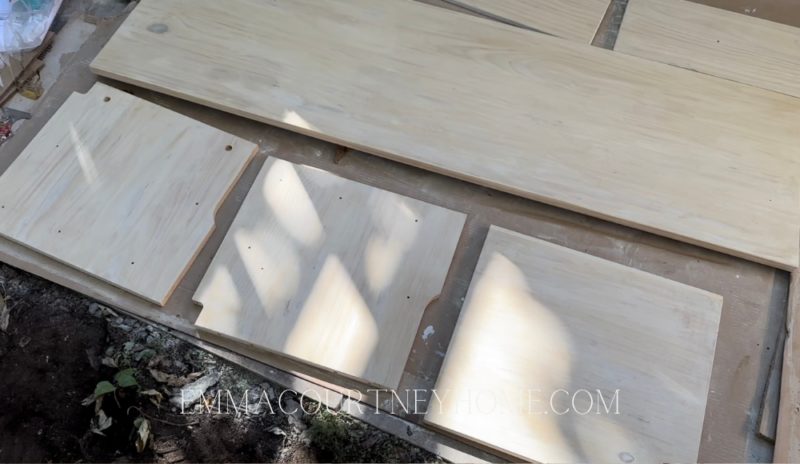 How to Stain and Sand Hemnes TV Bench | Emma Courtney Home