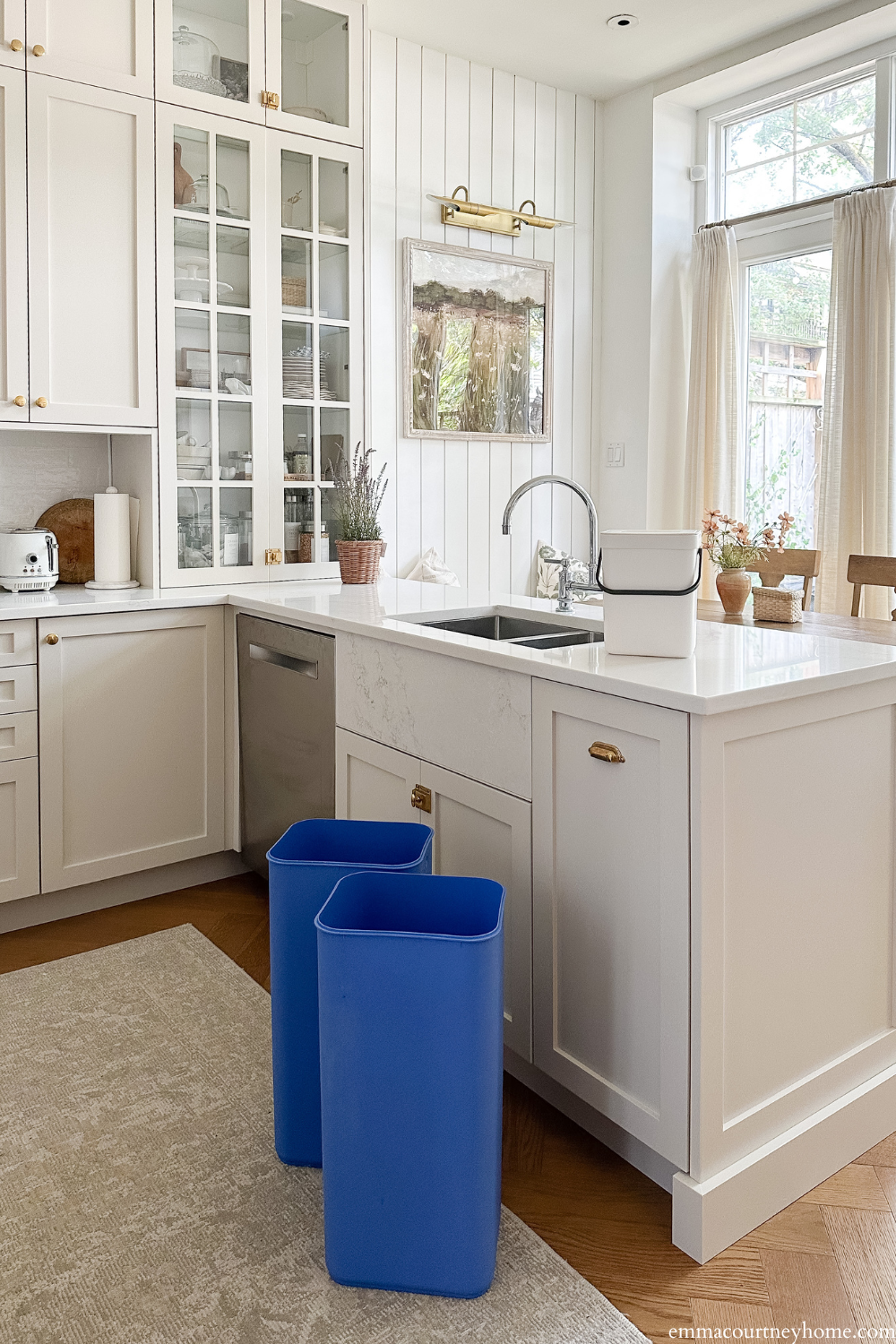 Kitchen Design Idea - Hide Pull Out Trash Bins In Your Cabinetry