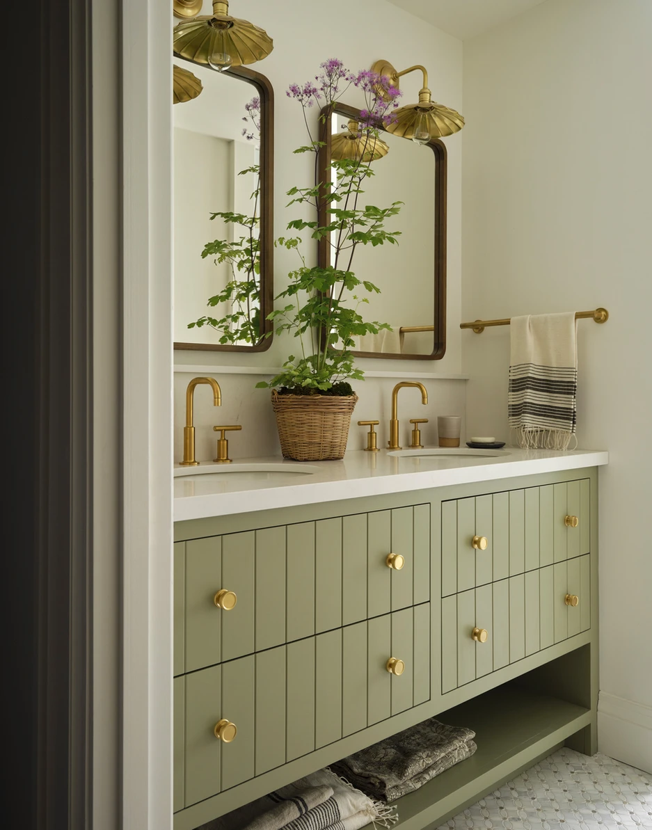 Bright, natural light filling a beautifully decorated bathroom.