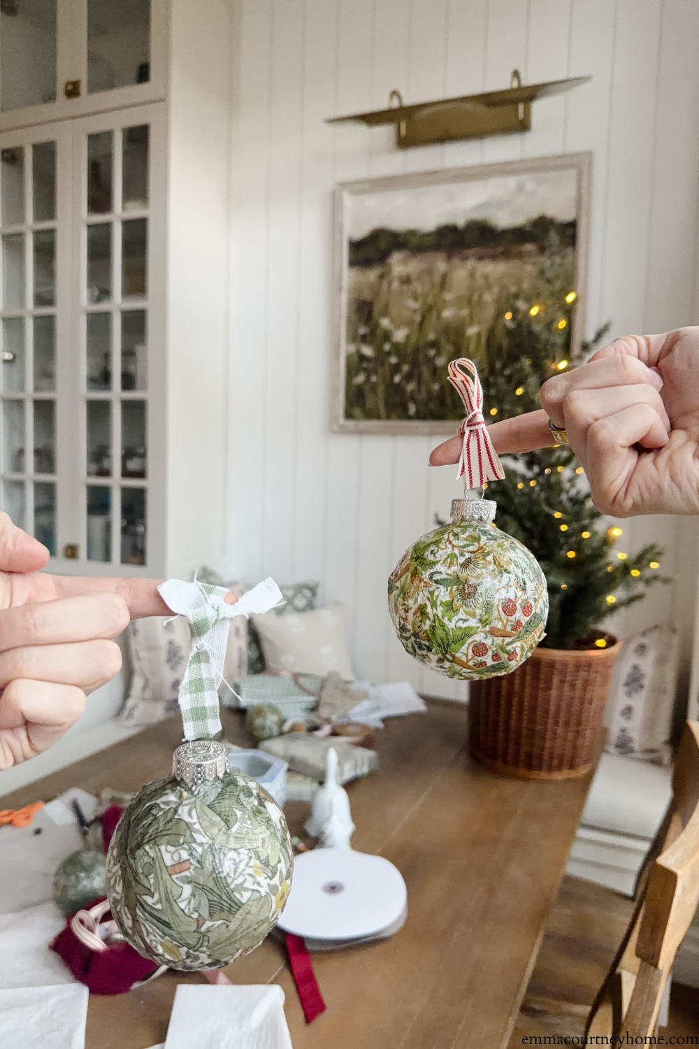 DIY Papier-Mache Christmas Ornaments